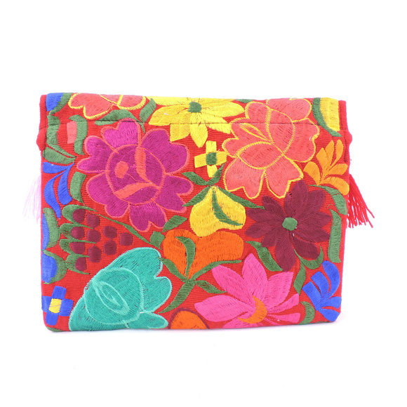 Handmade Boho Crossbody Purse Tassel Embroidered - Picture 3 of 4